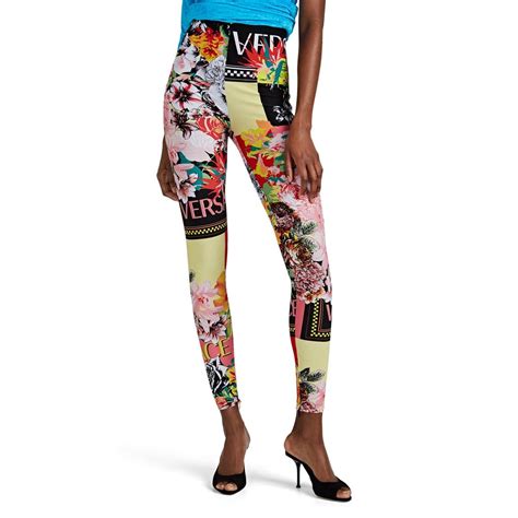 versace high waist leggings|versace leggings for women.